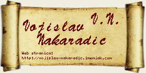 Vojislav Nakaradić vizit kartica
